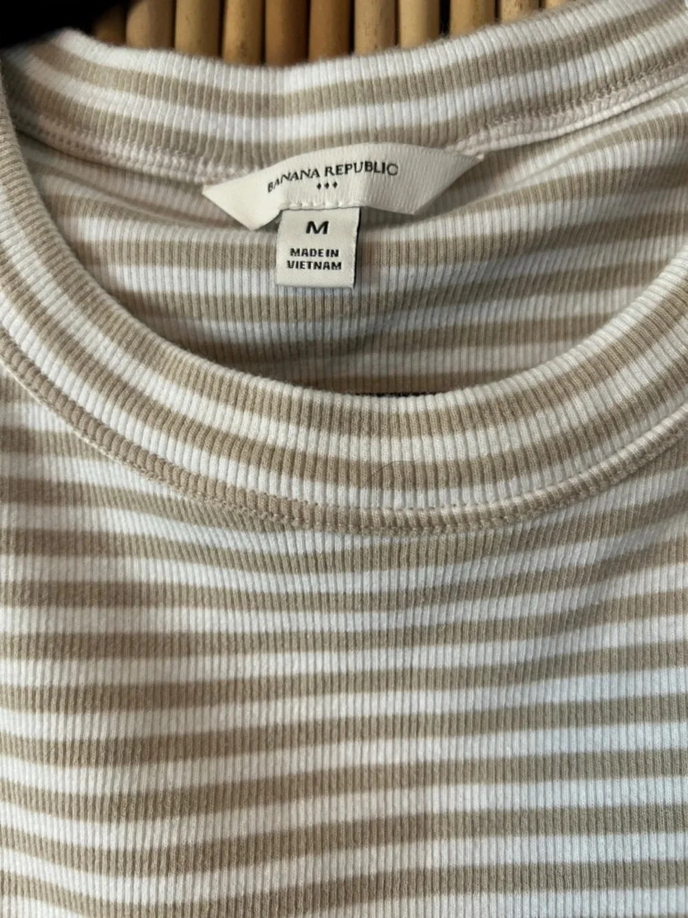 Striped Tank Top - Neutral Beige & White - Picture 2 of 3